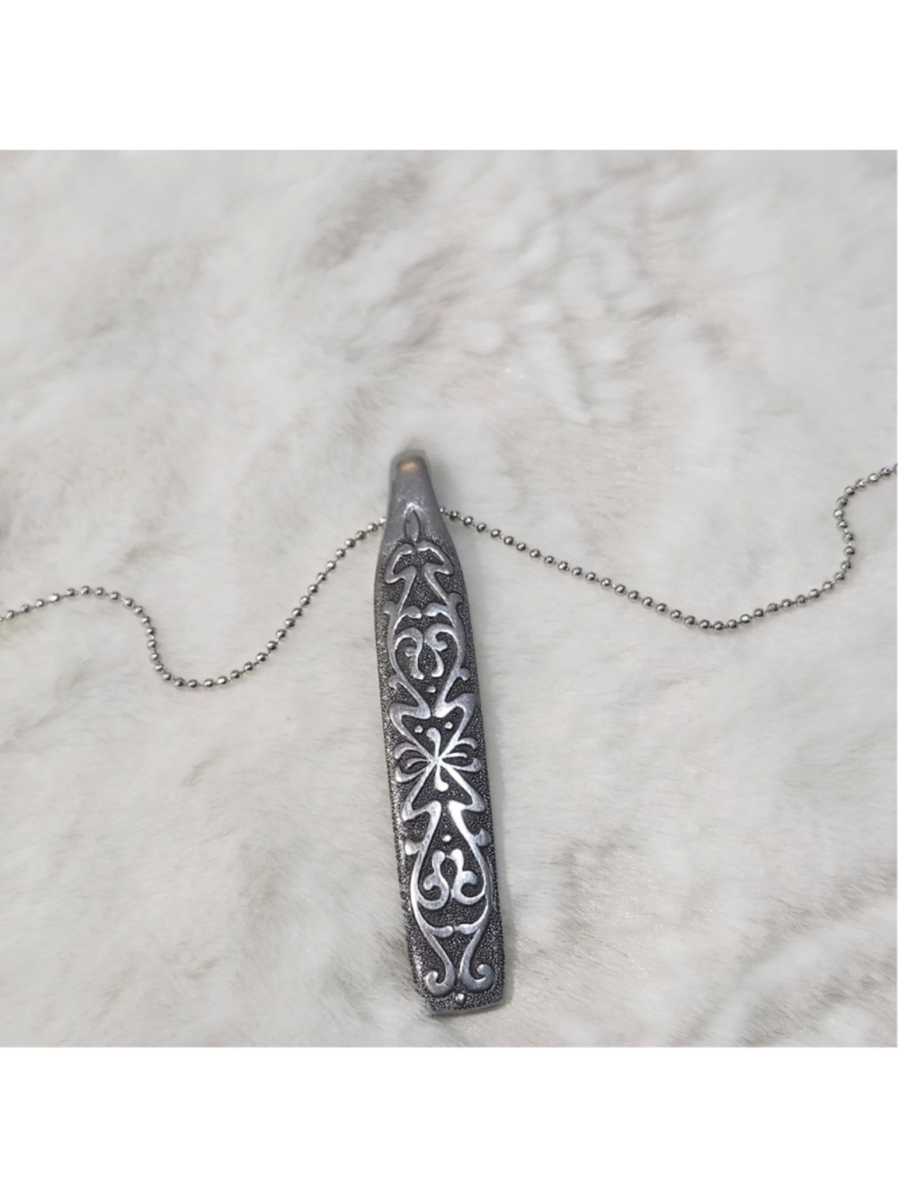 Spoon Pendant Necklace Handmade Fashion Jewelry Ball Chain silverwear
